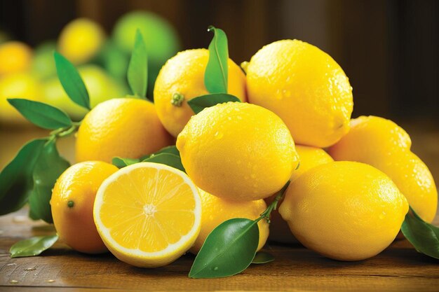 Zesty Lemon Citrus Fresco e aromatico Miglior fotografia di limoni