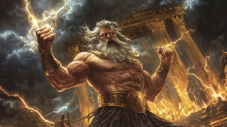 Zeus, dio del cielo e del tuono nella mitologia greca antica