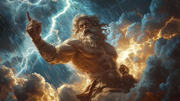Zeus, dio del cielo e del tuono nella mitologia greca antica