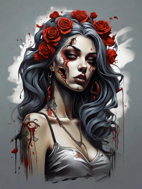 Zombie Artwork Graphic Design e illustrazioni per magliette alla moda