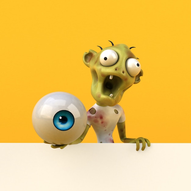 Zombie divertente - illustrazione 3D