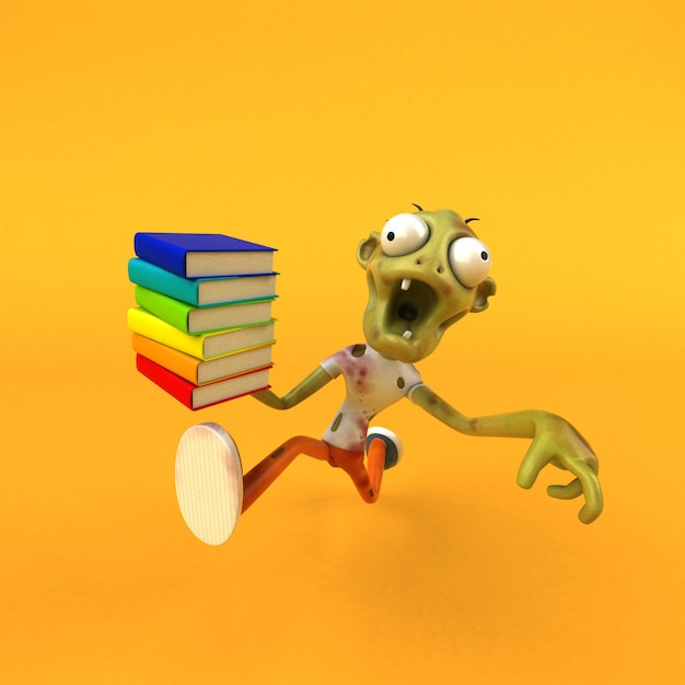 Zombie divertente - illustrazione 3D