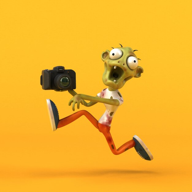 Zombie divertente - illustrazione 3D