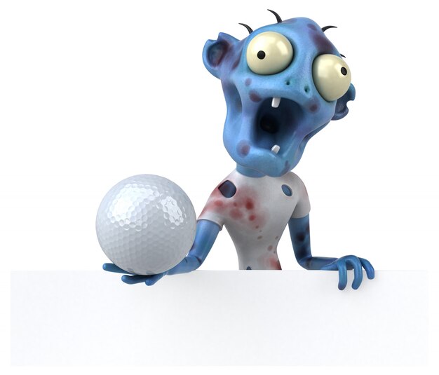 Zombie divertente - illustrazione 3D