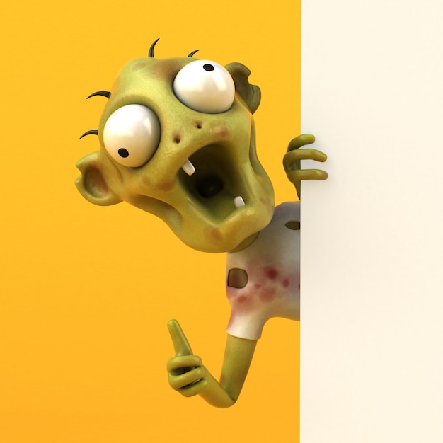 Zombie divertente - personaggio 3D