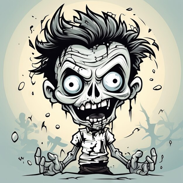 Zombie un disegno artistico illustrativo