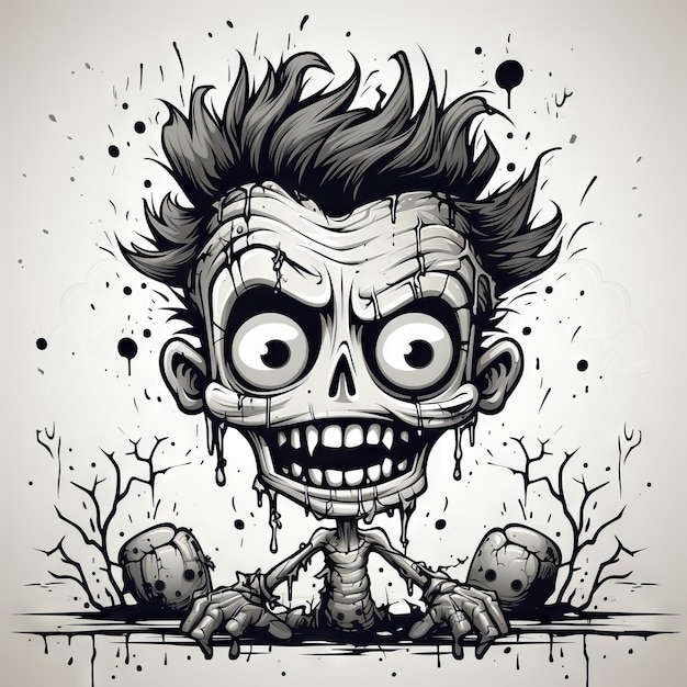 Zombie un disegno artistico illustrativo