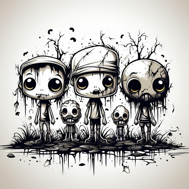 Zombie un disegno artistico illustrativo