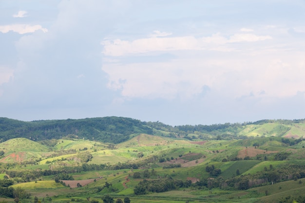 Zone agricole in montagna