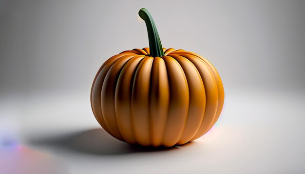 Zucca di Halloween con sfondo bianco