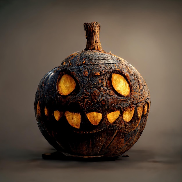 Zucca di halloween creativa con denti spettrali bocca testa di zucca raccapricciante per le vacanze di halloween autunnali