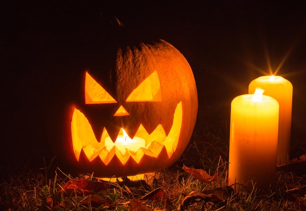 Zucca Di Halloween Di Notte