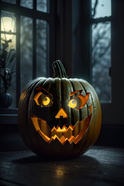 Zucca di Halloween e l'evento notturno spaventoso