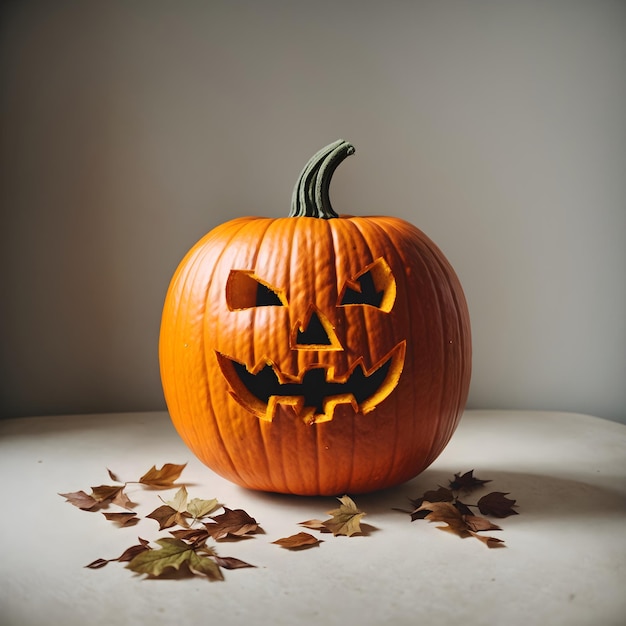 Zucca di Halloween isolata su bianco