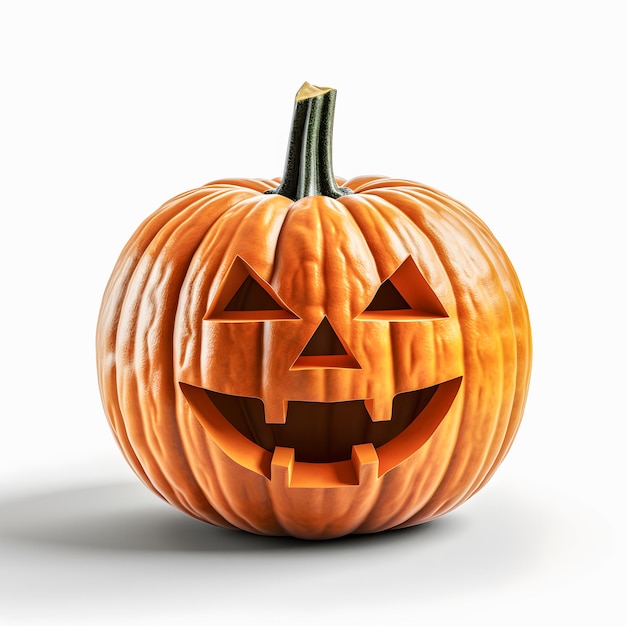 Zucca di Halloween isolata su sfondo bianco Jackolantern