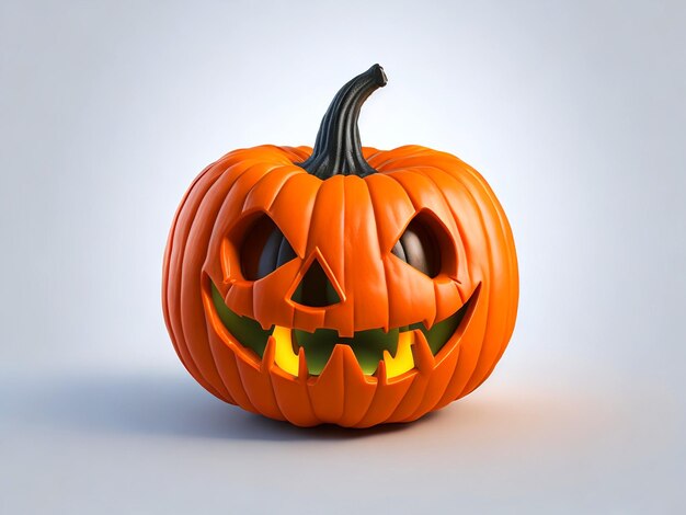 zucca di halloween sfondo bianco ai generativa