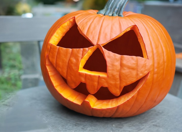 zucca di JackoLantern appena scolpita