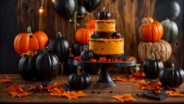 Zucca di palloncini torta di Halloween