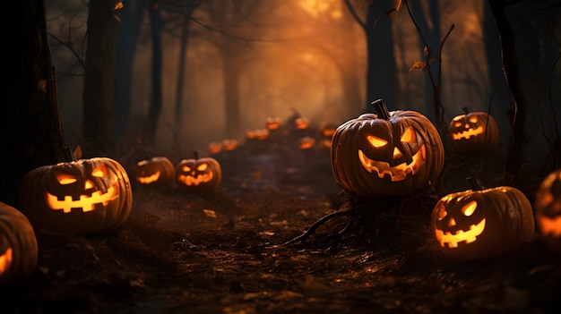 Zucca di progettazione del fondo del manifesto di Halloween