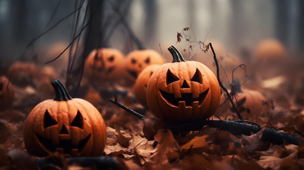 Zucca di progettazione del fondo del manifesto di Halloween