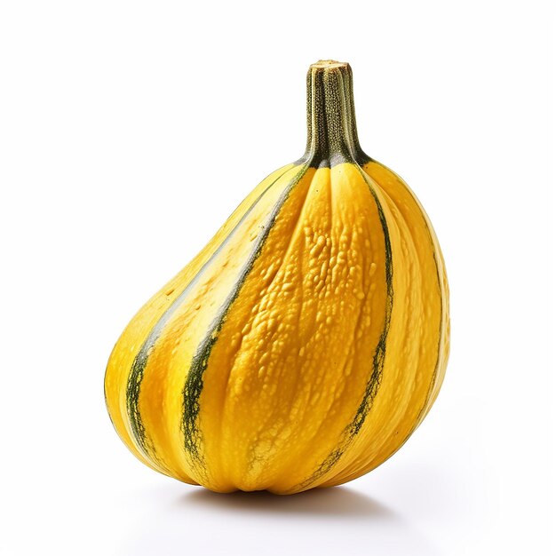 Zucca fresca su fondo bianco