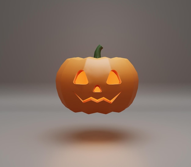 Zucca il giorno di Halloween rendering 3D