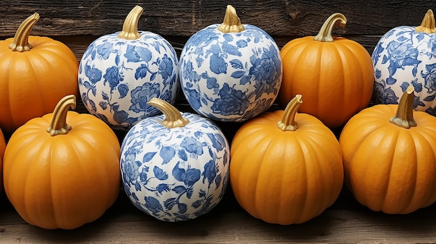 Zucche moderne ed eleganti decorazioni di Halloween