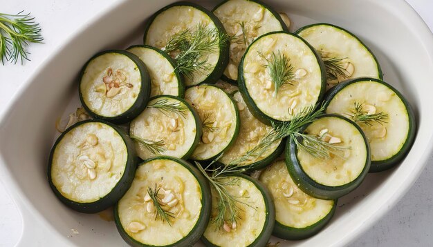 Zucchini marinate con aglio e aneto Blanks