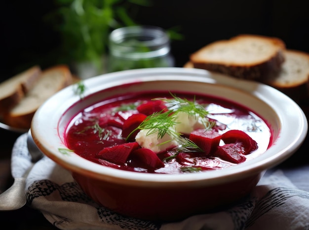 Zuppa di barbabietola ucraina borscht