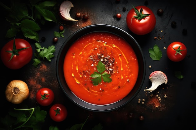 Zuppa di gazpacho di pomodoro