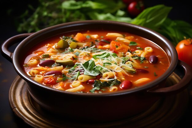 Zuppa Di Minestrone Ricetta Italiana Cibo e Cucina Italiana