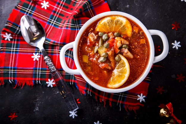 Zuppa di Natale in ciotola