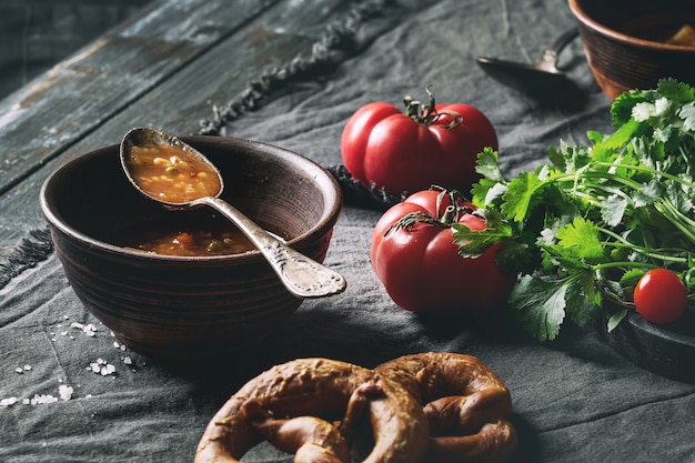 Zuppa di pomodori e carote