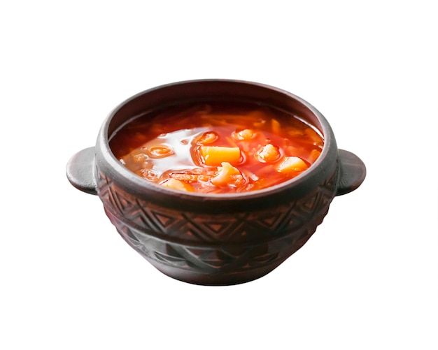 Zuppa di pomodoro con cavolo e cavolfiore