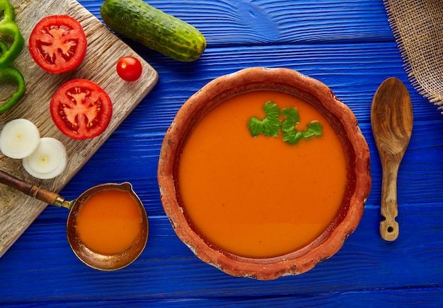 Zuppa di pomodoro e verdure al gazpacho andaluz