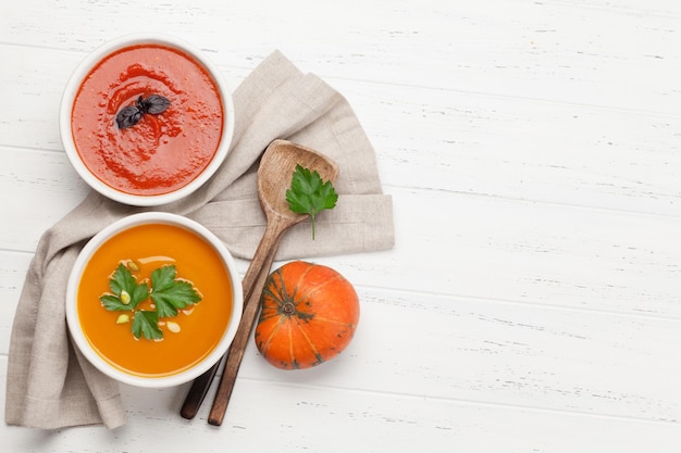 Zuppa di pomodoro e zucca