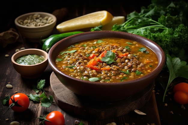 Zuppa sana con lenticchie e verdure