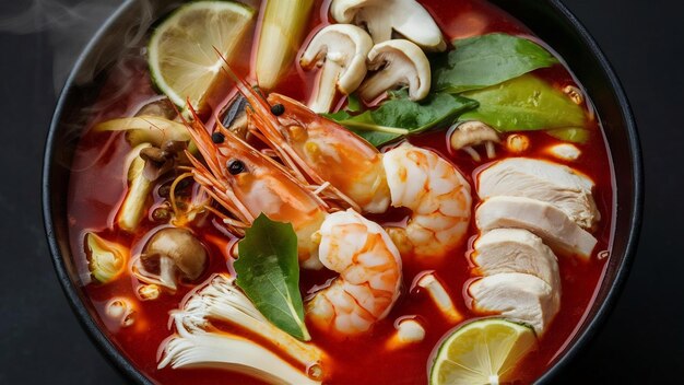 Zuppa tailandese di tom yum kung