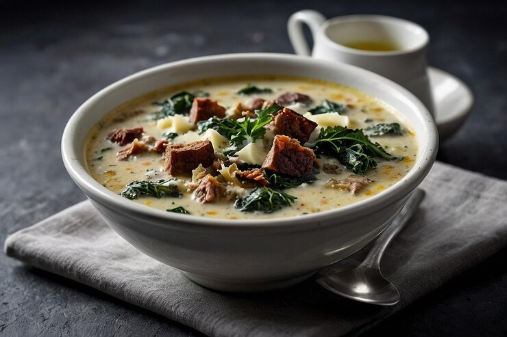 Foto zuppa toscana con un po' di olio di tartufo