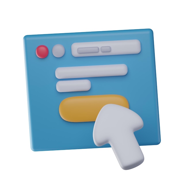 3D Call To Action Illustration
