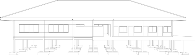 3d illustration of building and construction
