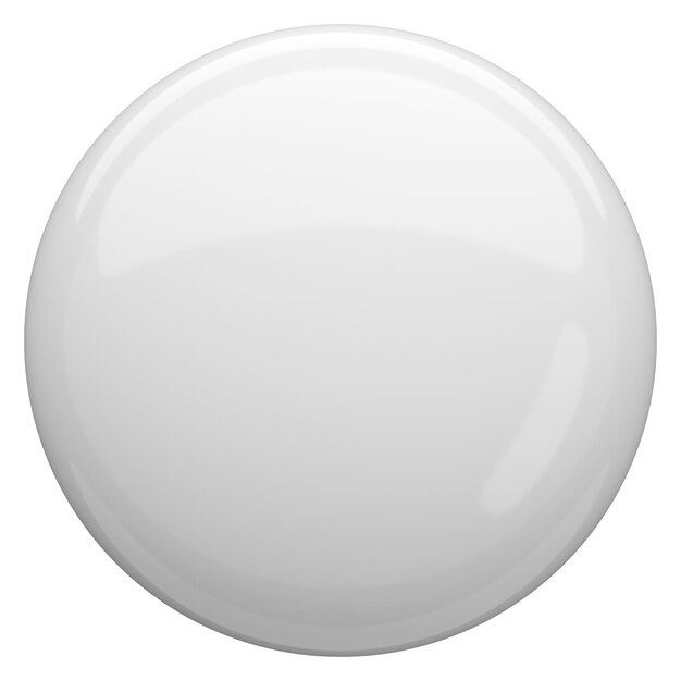 3D kruhové tlačítko Prázdné tlačítko 3D renderování