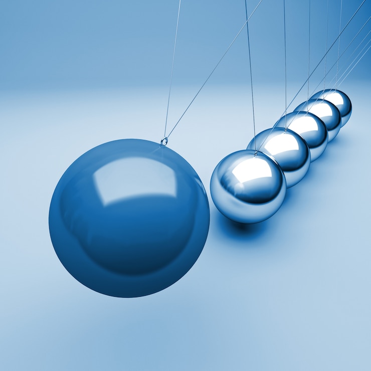 Fotografie 3d newton cradle