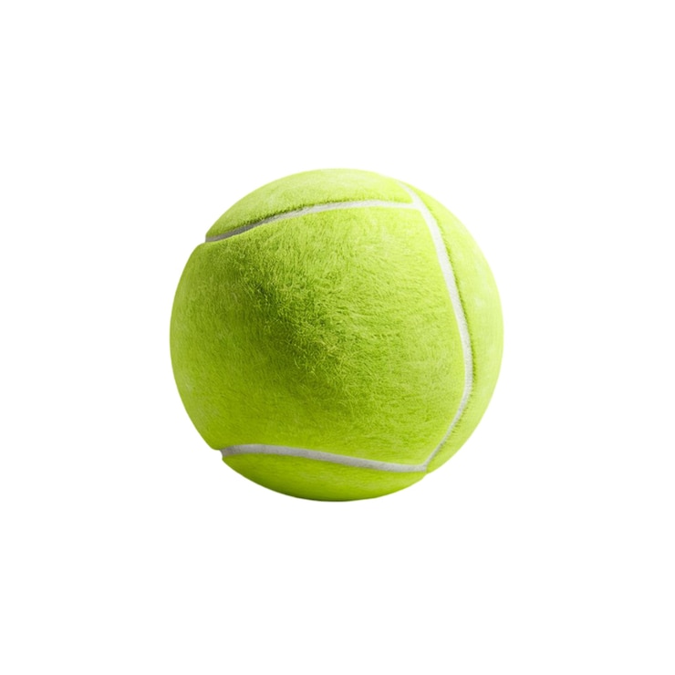 Fotografie 3d of tennis ball isolated on white background