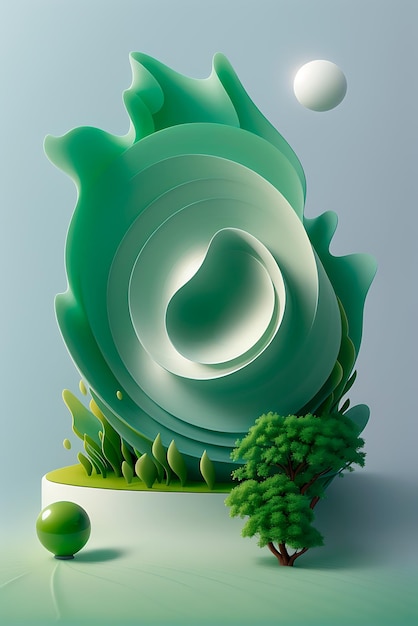 3d podium background