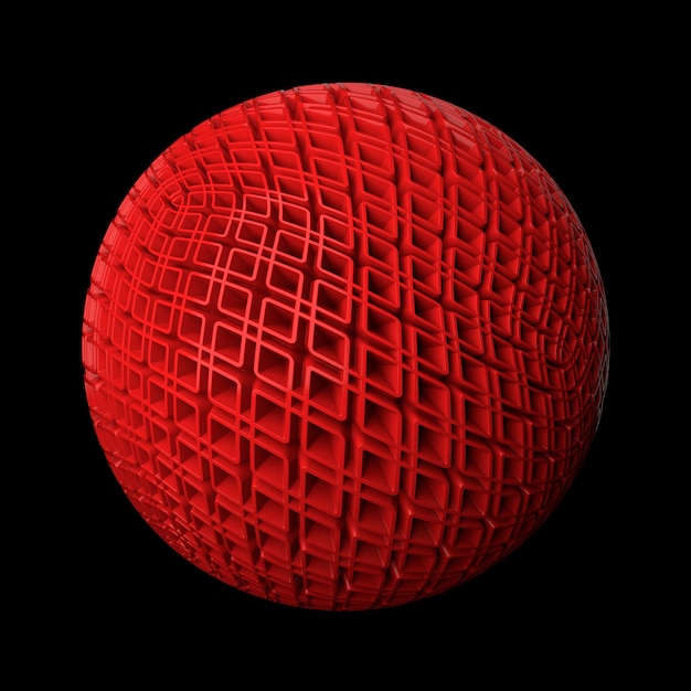 3d render abstract background. displacement surface. random patterns extruded from the sphere shape.