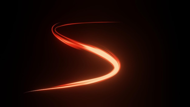 3d render of flash neon and light glowing on dark scene speed light moving lines