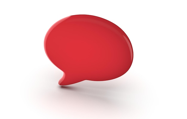 3d render with an empty speech bubble isolated on background