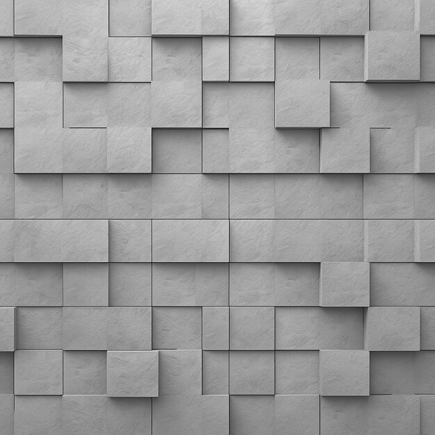 3d rendered top view of grey brick wall pattern