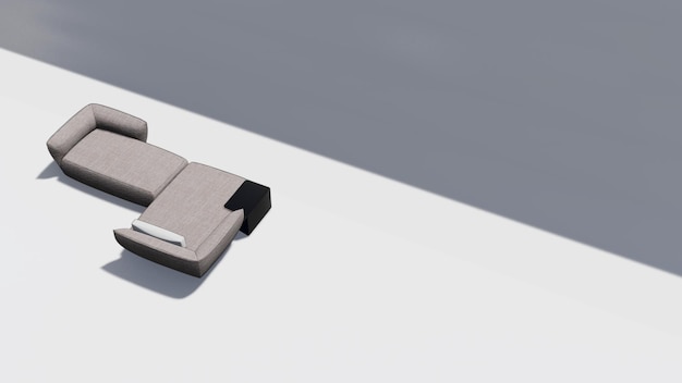 3d rendering modern minimalis sofa